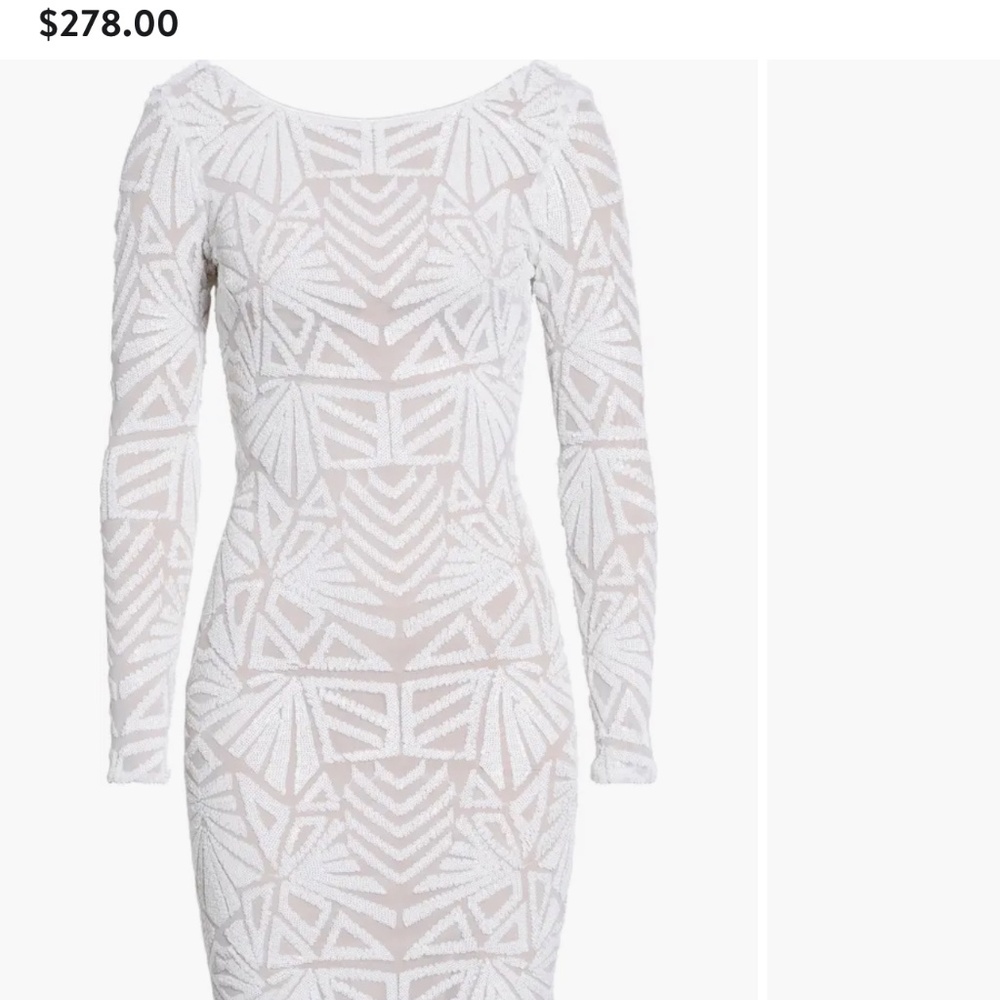 Dress the population dress nude color